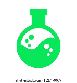 flask logo. laboratory icon. chemical symbol. vector eps 08.