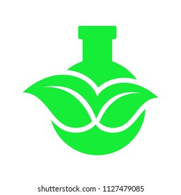 flask logo. laboratory icon. chemical symbol. vector eps 08.