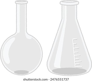 A flask is a long-necked, bottle-shaped container for chemical experiments made of heat-resistant glass.