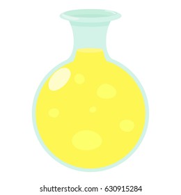 Flask of Luminous liquid icon. Cartoon illustration of flask of Luminous liquid vector icon for web