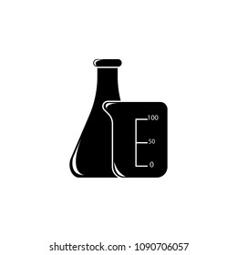 flask and measuring cup icon. Element of science for mobile concept and web apps. Detailed flask and measuring cup icon can be used for web and mobile. Premium icon on white background