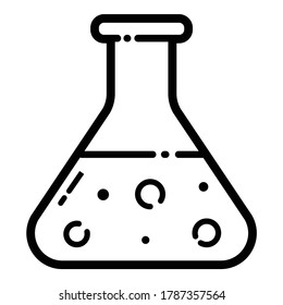 Flask Medical Flat Icon Isolated On White Background
