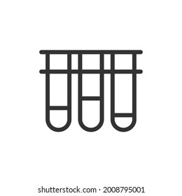 Flask minimal line icon. Web stroke symbol design. Flask sign isolated on a white background. Premium line icon.