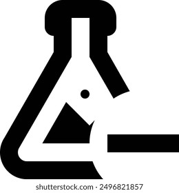 flask minus vector icon, science related editable black icon