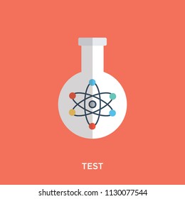 
A flask with molecular structure inside it symbolic of chemical science
