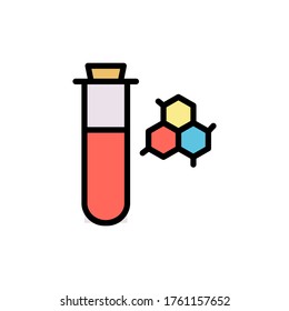 Flask, molecule icon. Simple color with outline vector elements of stinks icons for ui and ux, website or mobile application
