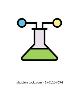 Flask, molecule icon. Simple color with outline vector elements of stinks icons for ui and ux, website or mobile application