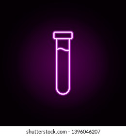 flask neon icon. Elements of education set. Simple icon for websites, web design, mobile app, info graphics