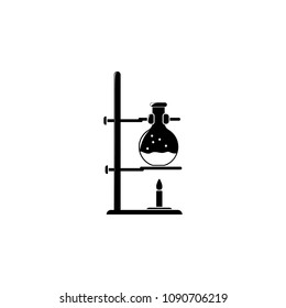 flask on fire icon. Element of science for mobile concept and web apps. Detailed flask on fire icon can be used for web and mobile. Premium icon on white background