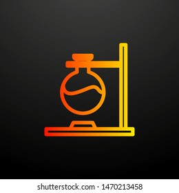flask on fire nolan icon. Elements of science set. Simple icon for websites, web design, mobile app, info graphics