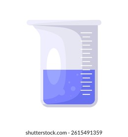 flask on isolated background. Vector illustration in a flat style