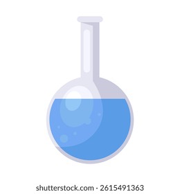 flask on isolated background. Vector illustration in a flat style