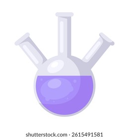 flask on isolated background. Vector illustration in a flat style