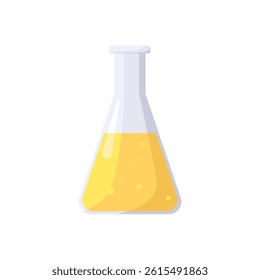 flask on isolated background. Vector illustration in a flat style