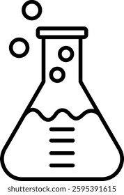 Flask Outline icon vector illustration