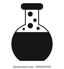 Flask pot genetic icon simple vector. Science study molecule. Medicine test