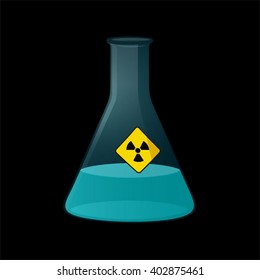 flask with radioactive materials