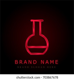 Flask red chromium metallic logo