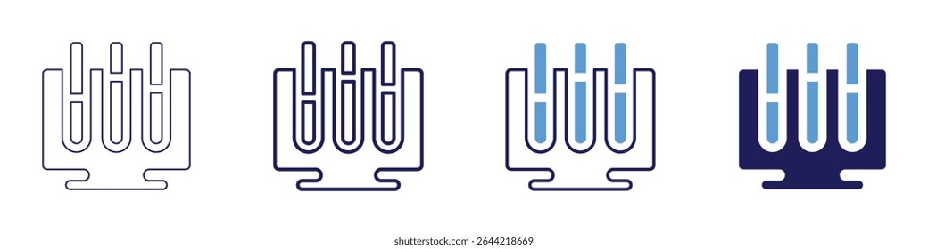 Flask request icon in 4 different styles. Thin Line, Line, Bold Line, Duotone. Duotone style. Editable stroke.
