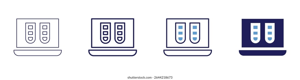 Flask restful icon in 4 different styles. Thin Line, Line, Bold Line, Duotone. Duotone style. Editable stroke.