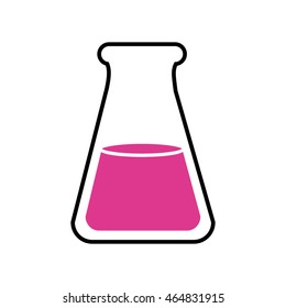 flask science chemistry laboratory icon. Isolated and flat illustration. Vector graphic