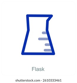 Flask and science icon concept