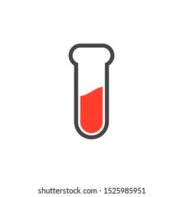 Flask science lab graphic design template vector