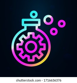 Flask, screw nolan icon. Simple thin line, outline vector of bioengineering icons for ui and ux, website or mobile application