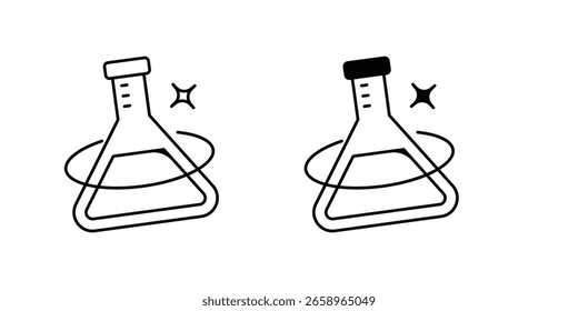 Icono de conjunto de frasco con fondo blanco Vector Ilustración de stock
