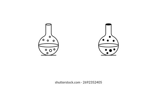 Icono de conjunto de frasco con fondo blanco Vector Ilustración de stock