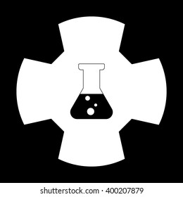 Flask sign in black and white.
