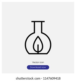Flask sign icon in trendy flat style isolated on grey background, modern symbol vector illustration for web