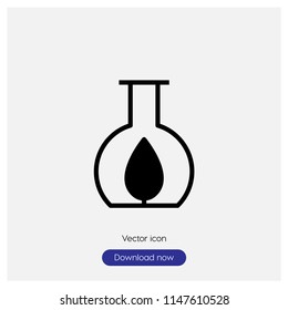 Flask sign icon in trendy flat style isolated on grey background, modern symbol vector illustration for web