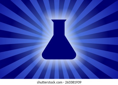 flask sign on rays background