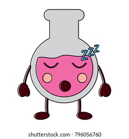flask sleep laboratory kawaii icon image 