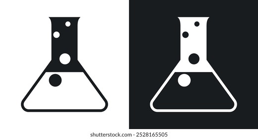 Flask solid vector icon pack
