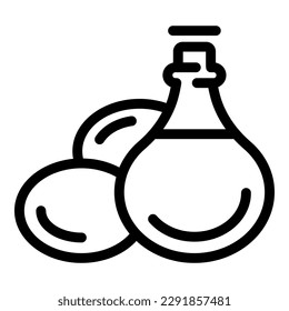 Vector de contorno del icono del balneario de máscara. Una manta de toalla. Rag textil