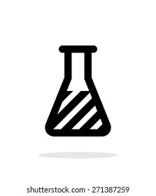 Flask with substance simple icon on white background. Vector illustration.