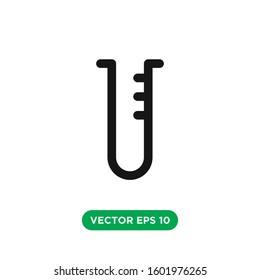 flask test tube lab icon vector concept design template