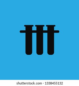 flask test tubes icon vector