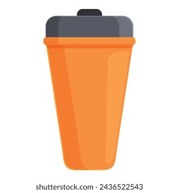 Flask thermos bottle icon cartoon vector. Workout item. Success counter item