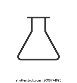 Flask thin line icon. Symbol in trendy outline style. Premium design for web and apps. Perfect for UI.