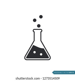 Flask Tube Chemical Laboratory Icon Vector Illustration Design