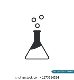 Flask Tube Chemical Laboratory Icon Vector