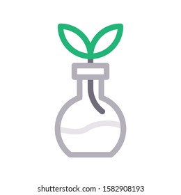 flask vector color line icon 