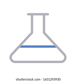 flask vector color line icon 
