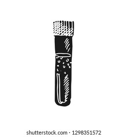 flask vector doodle sketch isolated on white background