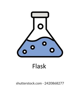 Flask  vector Filled outline icon style illustration. EPS 10 File