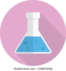 flask vector flat color icon