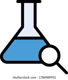 flask vector flat color icon 